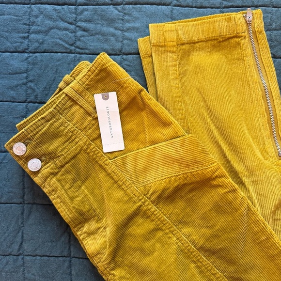 NWT Anthropologie Pilcro Golden Corduroy Trousers Size 27 - Picture 6 of 11